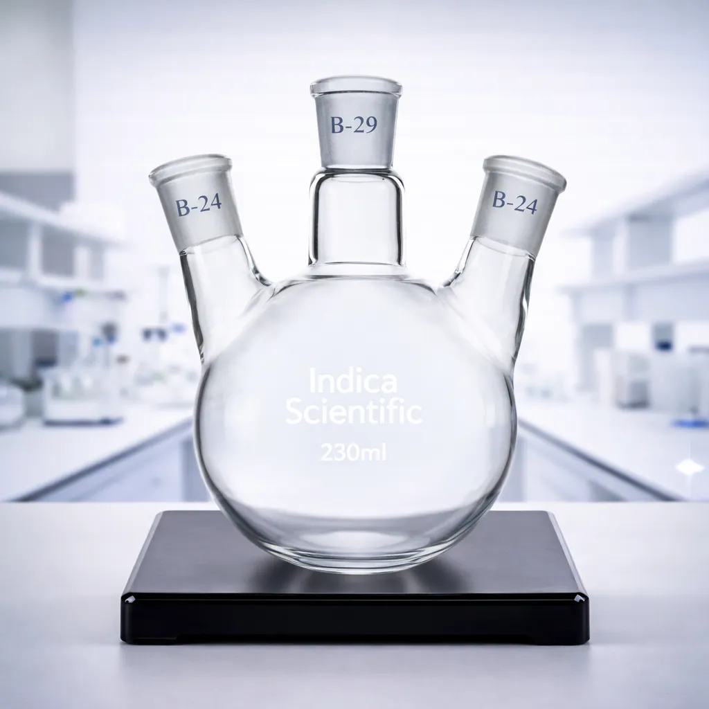 Advanced three-neck flask for sophisticated laboratory apparatus