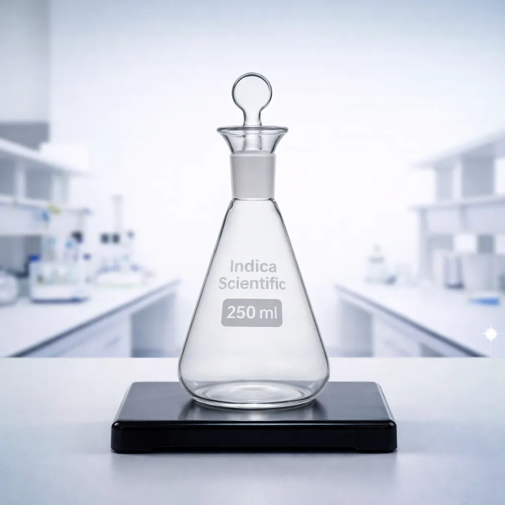 Specialized flask for iodine titration and analysis